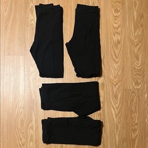 Lot of 4 Old Navy Black Leggings (2 Capri), size XXL